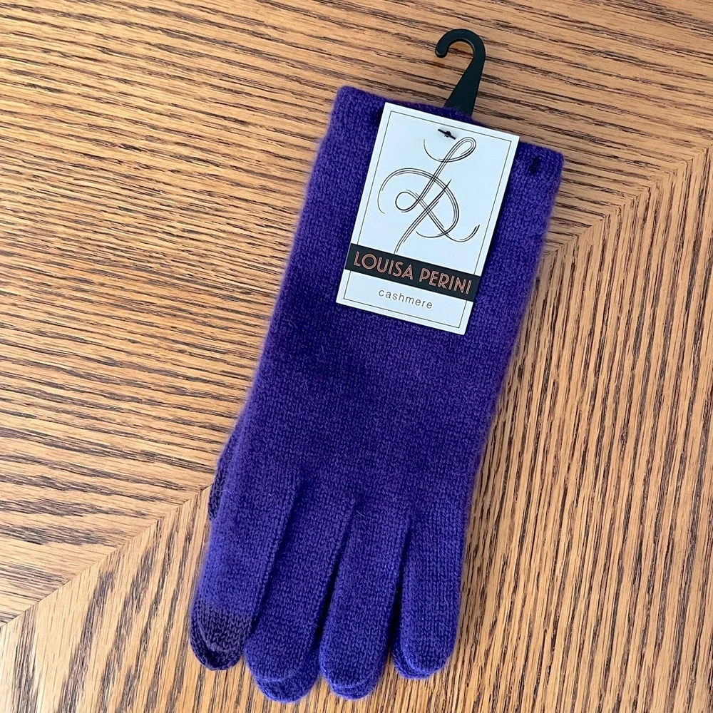 LOUISA PERINI Cashmere Gloves - Purple